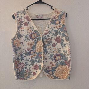 Vintage Floral Knit Vest